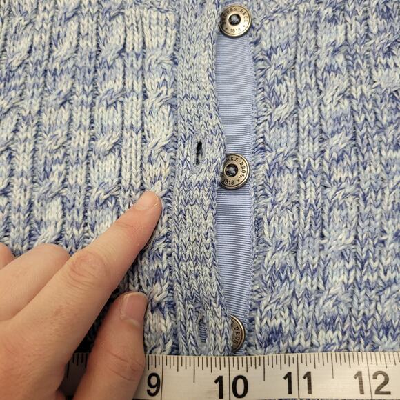 Brooks Brothers cable knit button cardigan sweater blue - Picture 5 of 9